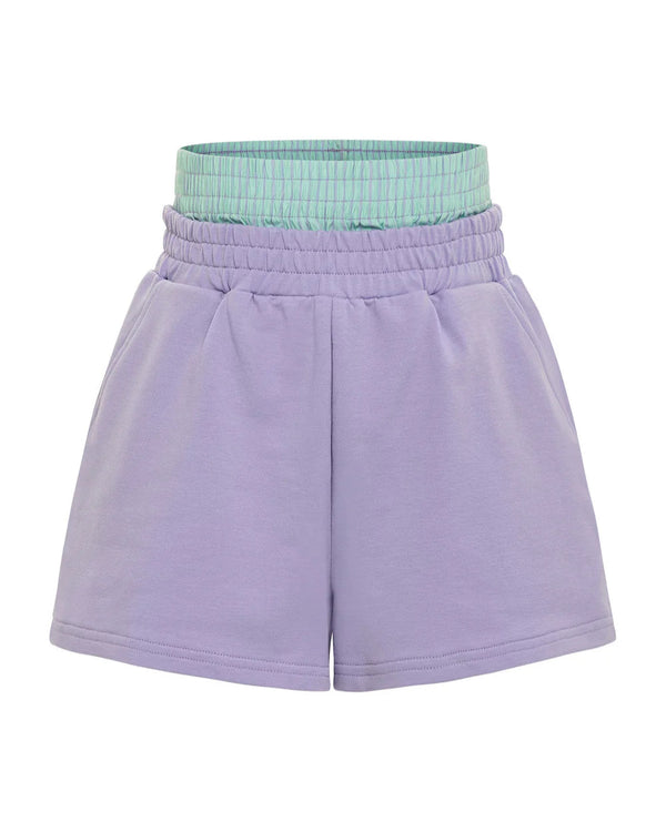 Comer Double Banded Shorts- Purple