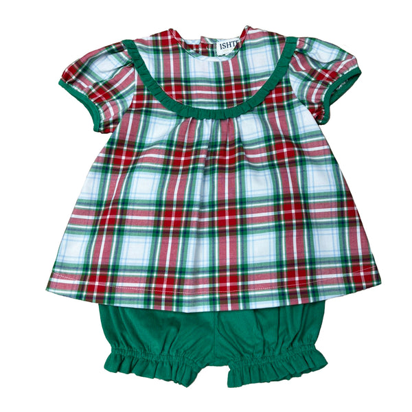 Red & Green Plaid Bloomer Set