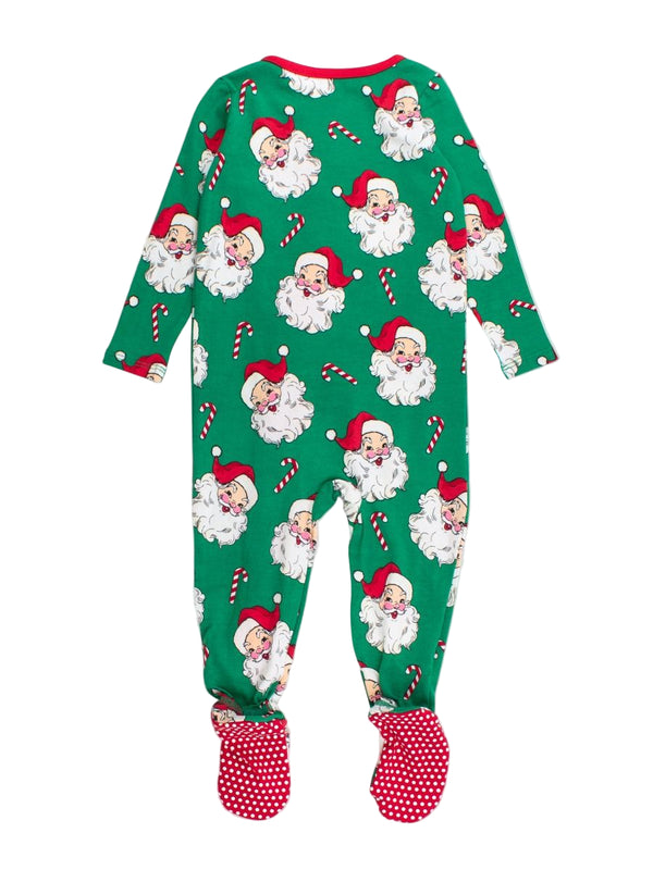 Green Santa Joy Footie