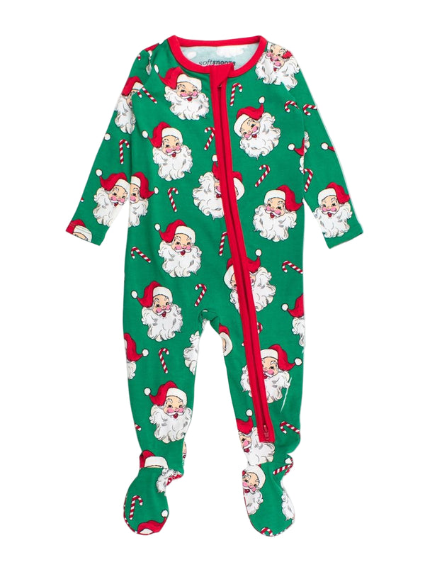 Green Santa Joy Footie