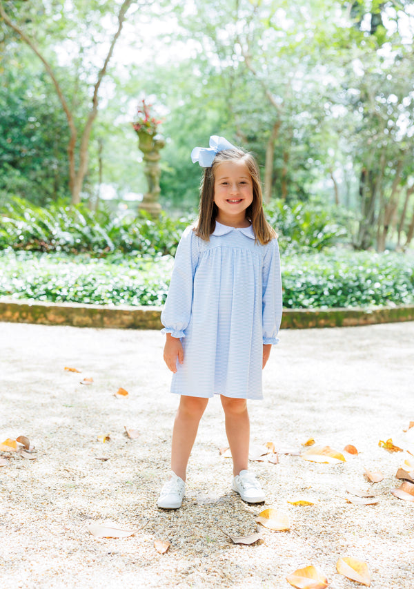Lottie Dress - Light Blue Stripe