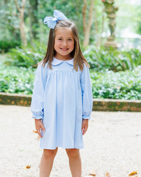 Lottie Dress - Light Blue Stripe