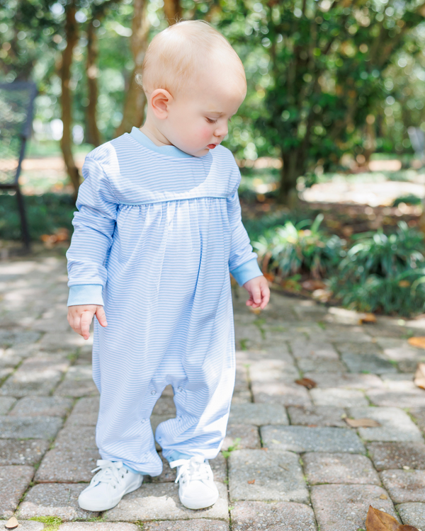 Andy Romper - Light Blue Stripe