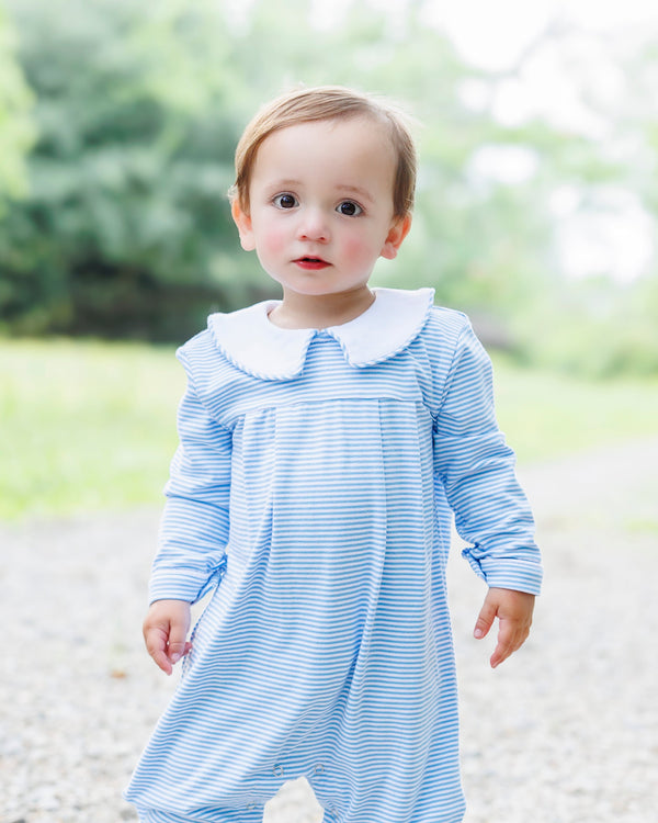 Henry Romper - Cornflower Stripe