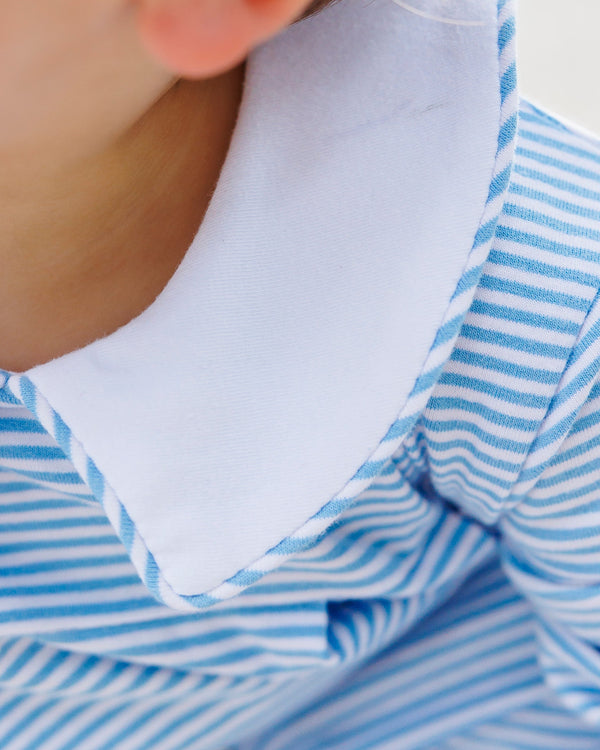 Henry Romper - Cornflower Stripe