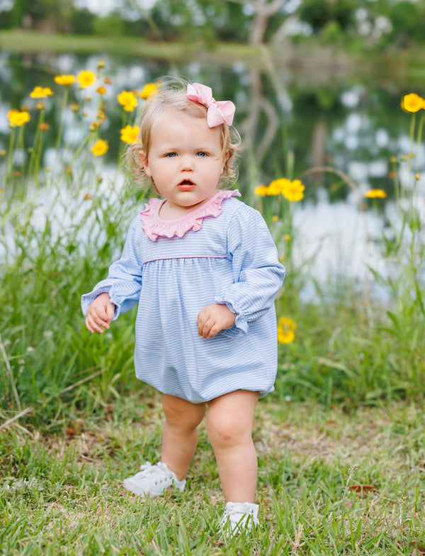 Audrey Bubble - Light Blue Stripe/Pink