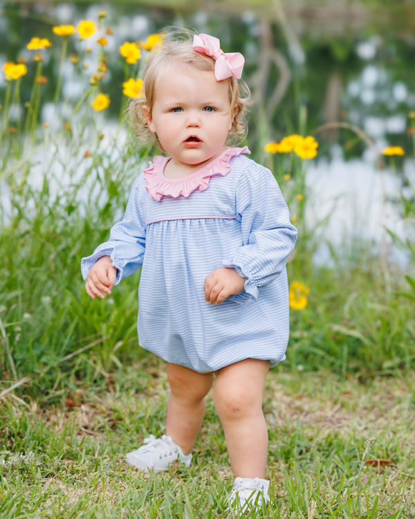 Audrey Bubble - Light Blue Stripe/Pink