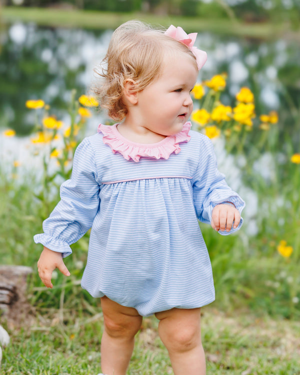 Audrey Bubble - Light Blue Stripe/Pink