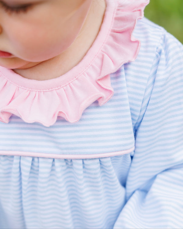 Audrey Bubble - Light Blue Stripe/Pink