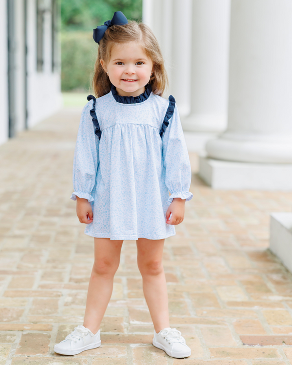 Blue Blooms Hallie Diaper Set