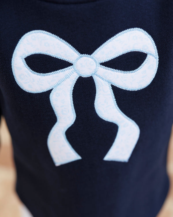 Blue Blooms Ruffle Sweatshirt Set