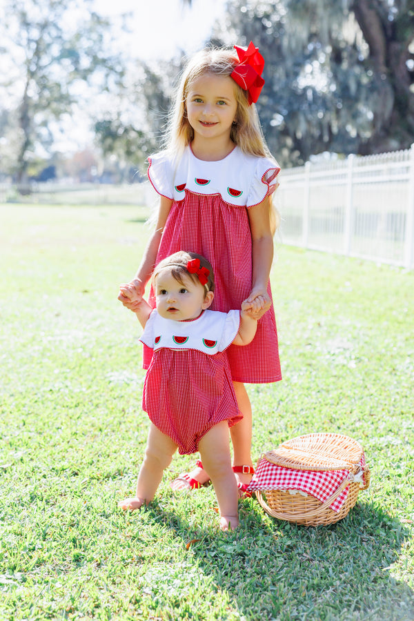 Watermelon Scallop Dress
