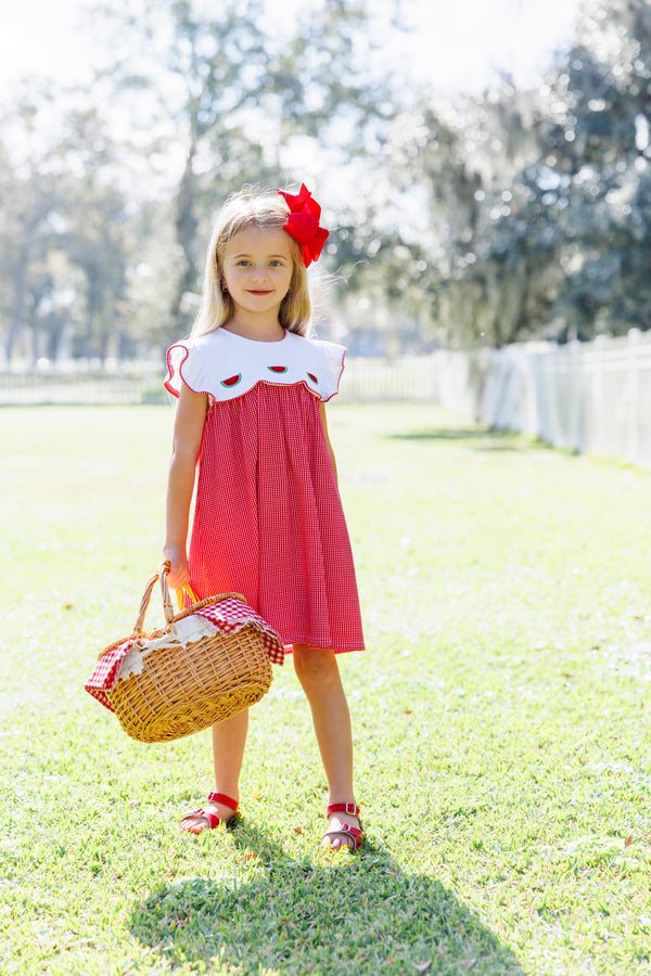 Watermelon Scallop Dress