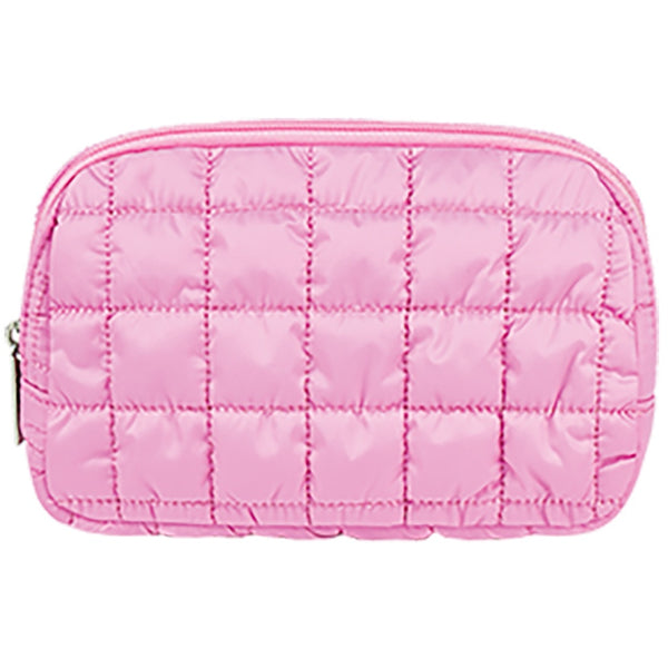 Pink Quilted Belt Bag