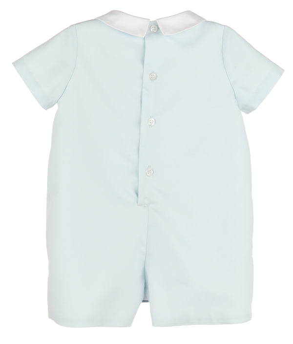 Classic Smocked Romper- Blue