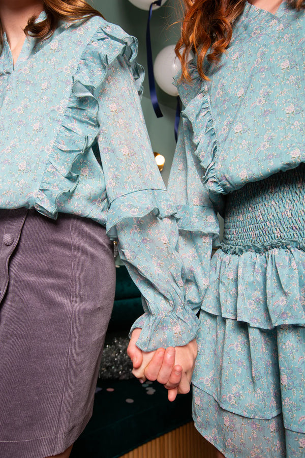 Campbell Dress- Whimsy Teal