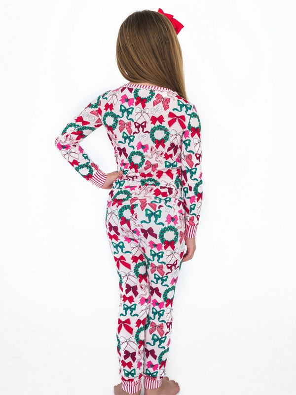 Holly Bows L/S Pajama Set
