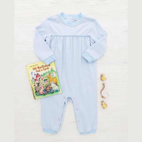 Andy Romper - Light Blue Stripe