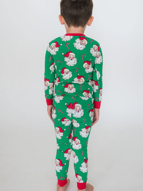 Green Santa Joy L/S Pajama Set