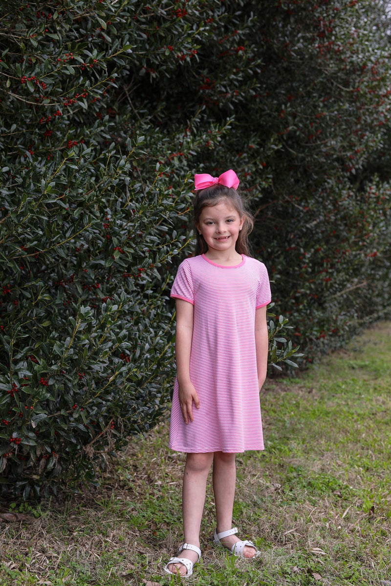 Jellybean by Smock Candy Sarah Dress Pink Stripe 12 Months