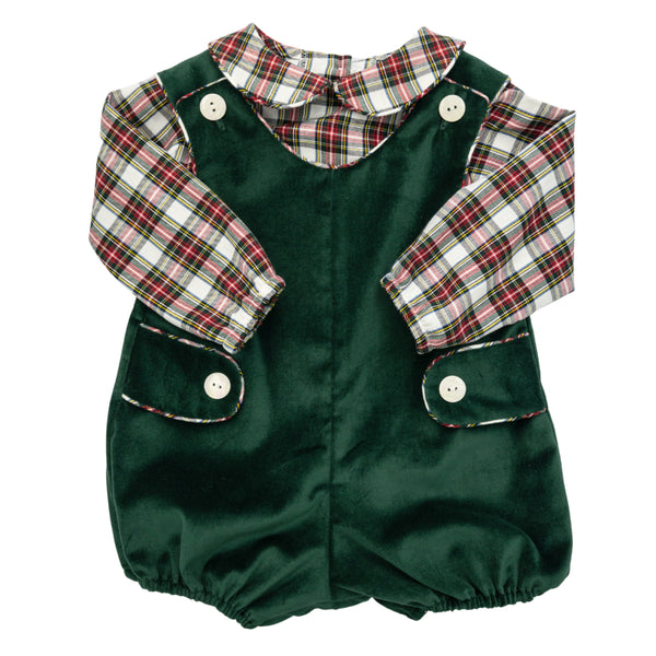 Nick Bubble W/ Shirt- Hunter Green Velvet