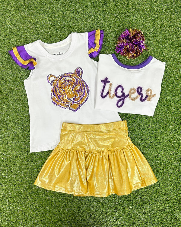 Tinsel Game Day Ringer Boxy T- Tigers