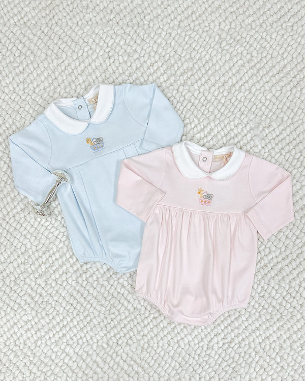 Noah's Ark Bubble W/ Round Collar- Pink