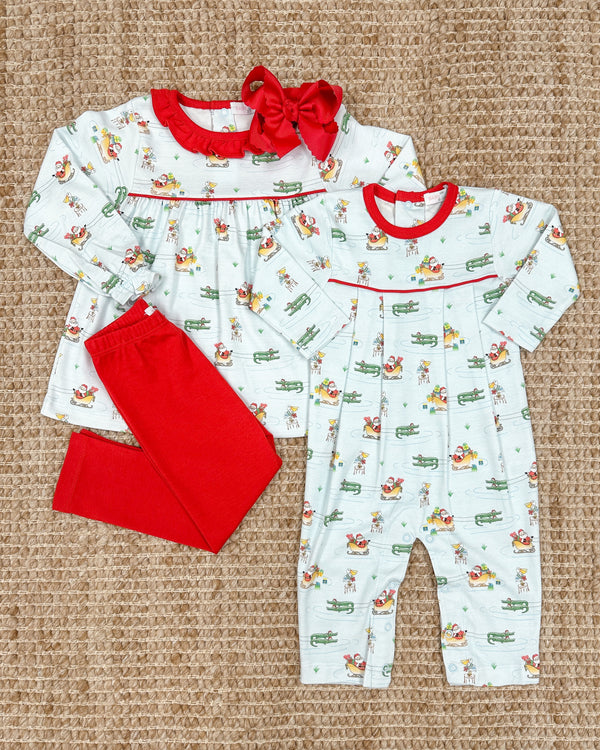 Cajun Christmas Pima Pants Set