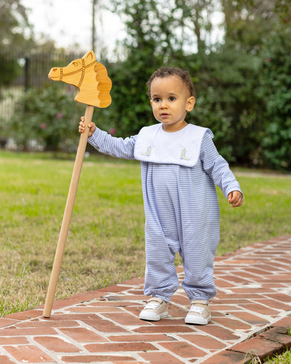 Boots Embroidery Romper