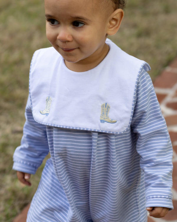 Boots Embroidery Romper