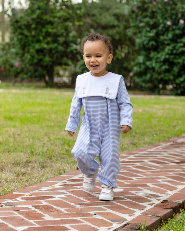 Boots Embroidery Romper