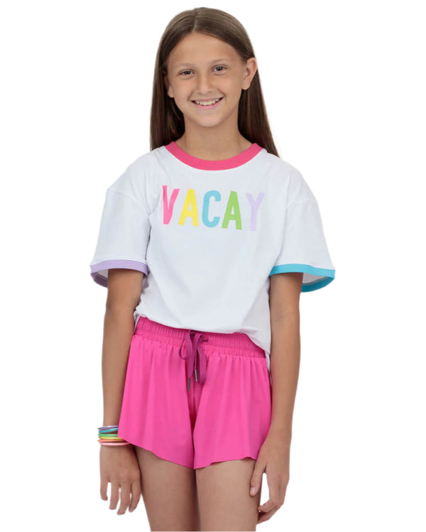 Vacay Boxy T- White