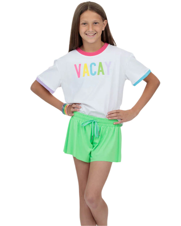 Vacay Boxy T- White