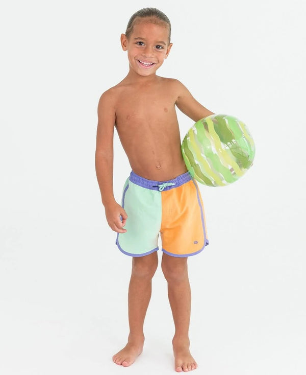 Swim Trunks- Periwinkle, Frost Green, Ginger Color Block