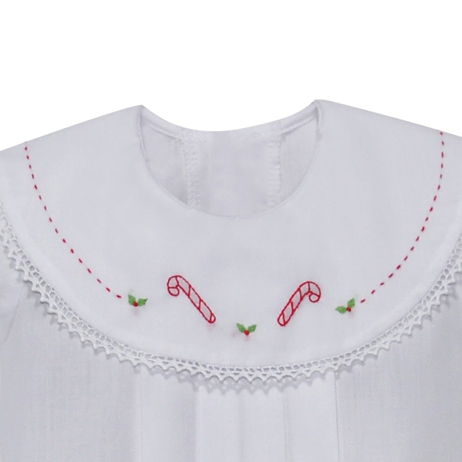 Bailey Boys Baby Girls White Smocked Pink Bow Bubble