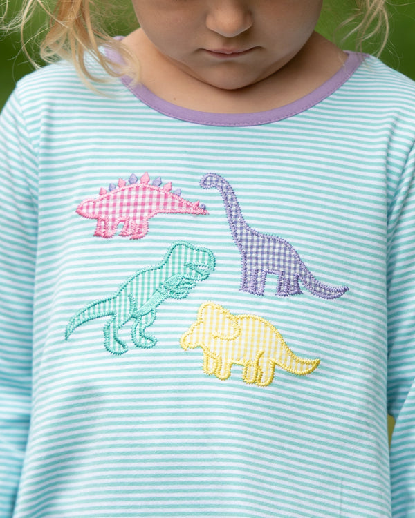 Dinosaur Applique Ruffle Pants Set