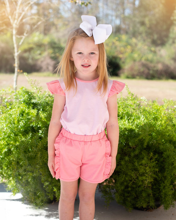 Ruffle Shorts- Pink