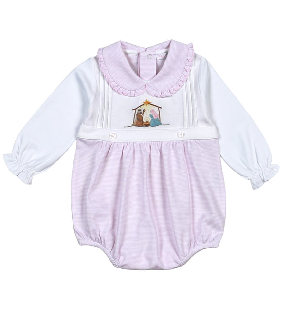 Holy Night Embroidered Bubble- Pink