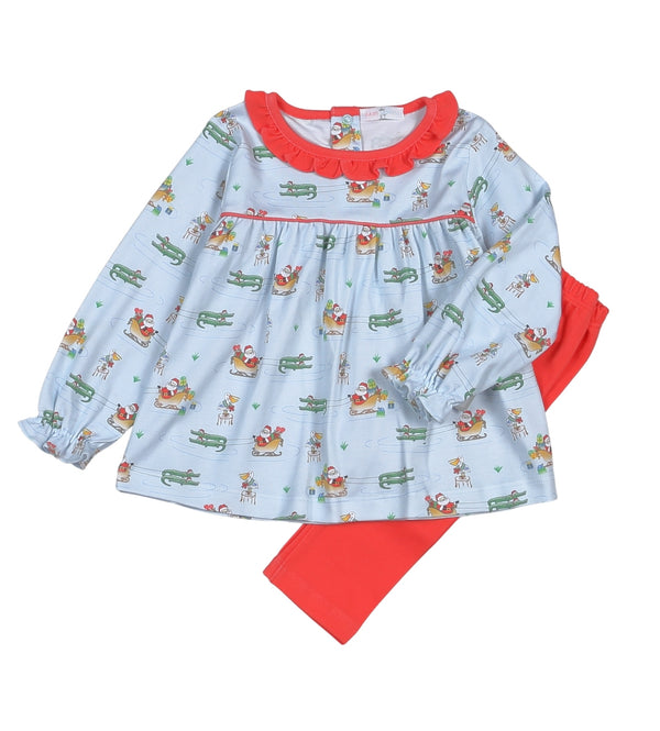 Cajun Christmas Pima Pants Set