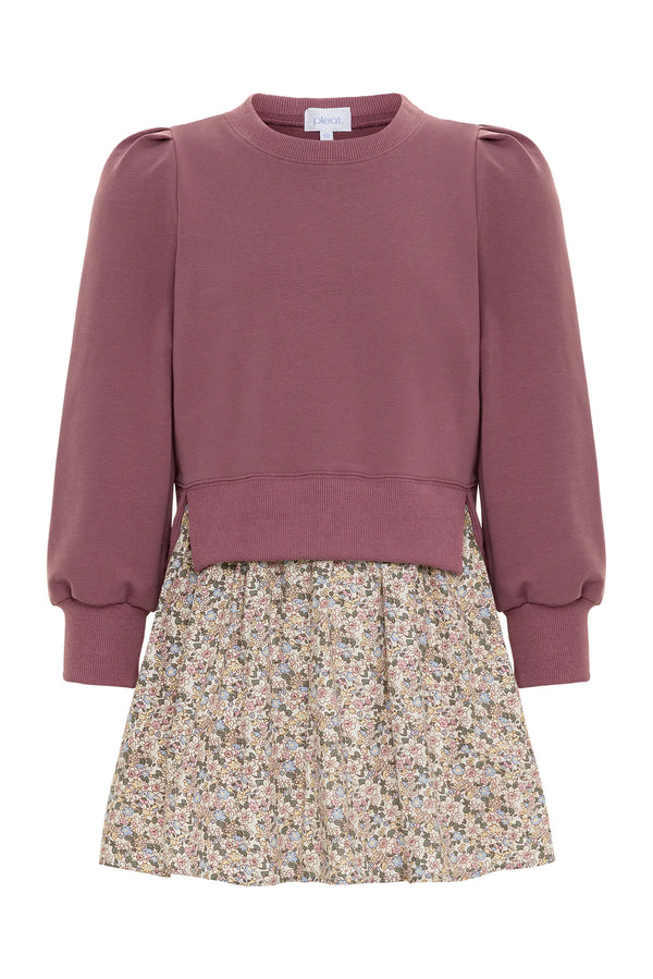 Clara Combo Dress- Rose