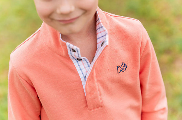 Sporty Snap Pullover- Crabapple