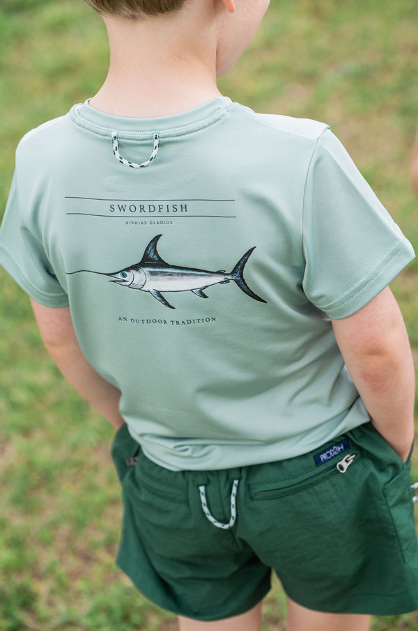 Pro Performance Swordfish Shirt- Blue Surf