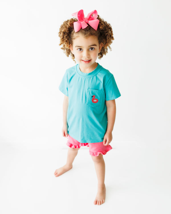 Knit Ruffle Shorts- Pink