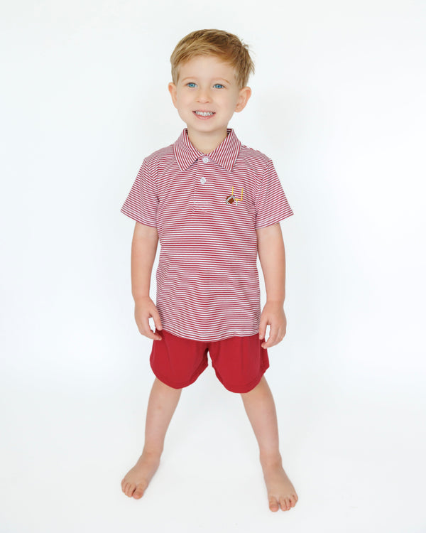 Game Day Polo- Crimson