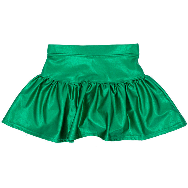 Gathered Skort- Green Shimmer
