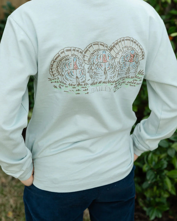 L/S Logo Tee- Turkey on Sage