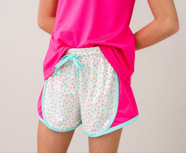 Elise Short- Petal Pop Floral, Power Pink, Totally Turquoise