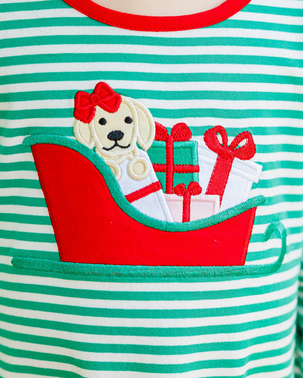 Santa Paws Ruffle Pants Set