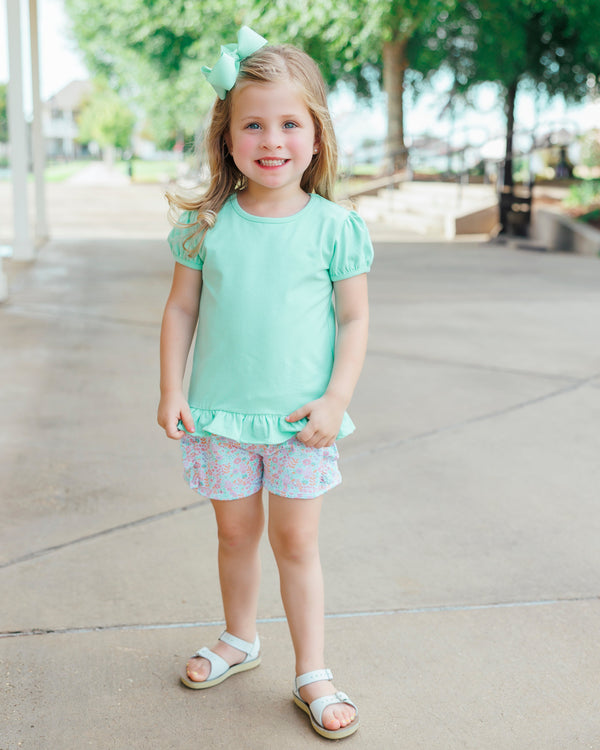 Pumpkin Patch Petals Ruffle Short Set