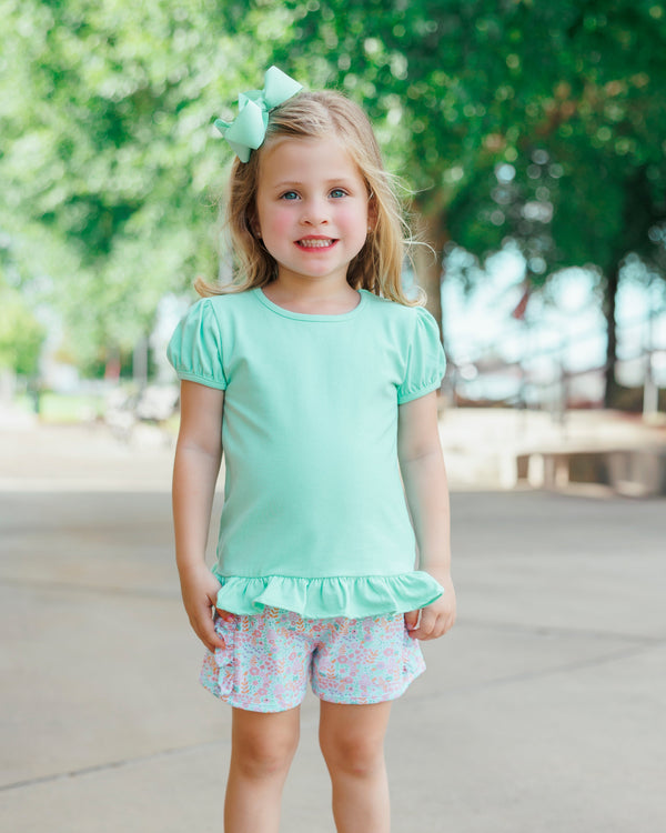 Pumpkin Patch Petals Ruffle Short Set